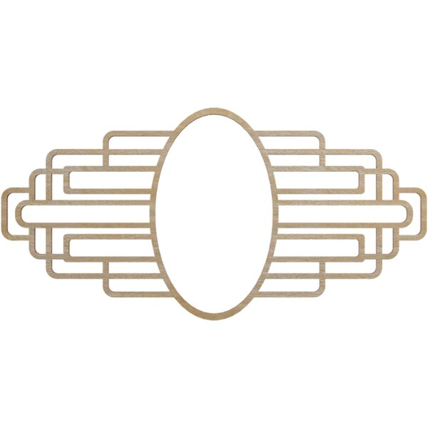Ekena Millwork Elizabeth Wood Fretwork Pierced Ceiling Medallion, Birch, 18"W x 9"H x 5"IW x 8 1/2"IH x 3/8"T CMWP18X09X0375EBBI - main